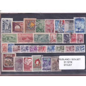 Rusland - Sovjet Samling 31 stk. - Stemplet/Ustemplet