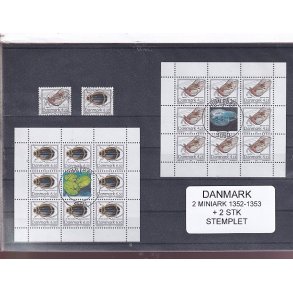 Danmark - Smark 1352 - 1352  + enkeltmrker - Stemplet