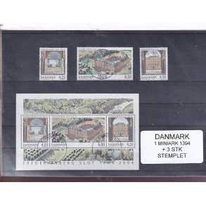 Danmark - Miniark 1394  + enkeltmrker - Stemplet