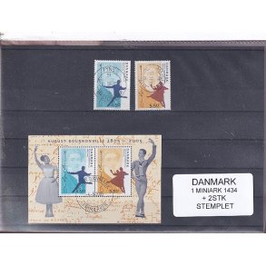 Danmark - Miniark 1434  + enkeltmrker - Stemplet