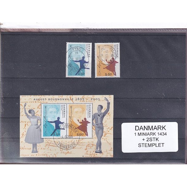 Danmark - Miniark 1434  + enkeltmrker - Stemplet