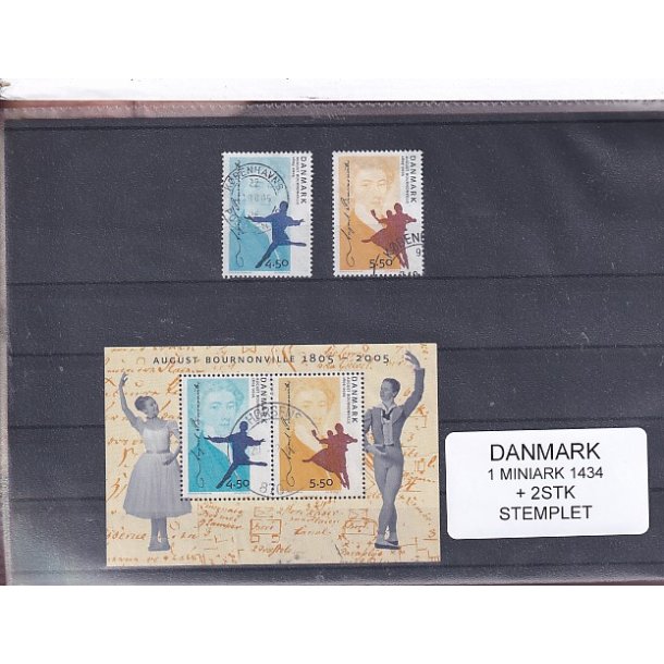 Danmark - Miniark 1434  + enkeltmrker - Stemplet