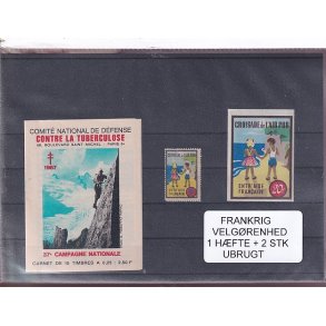 Frankrig - Velgrenhed - 1 Hfte + 2 Stk. - Ubrugt