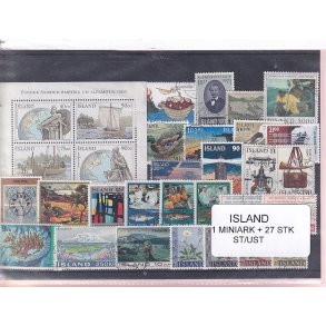 Island - 1 Stk. Miniark + 27 Stk. Stemplet/Ustemplet
