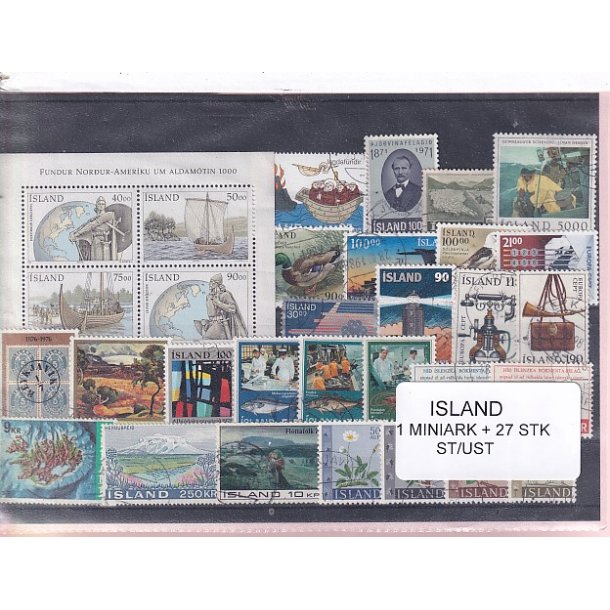 Island - 1 Stk. Miniark + 27 Stk. Stemplet/Ustemplet