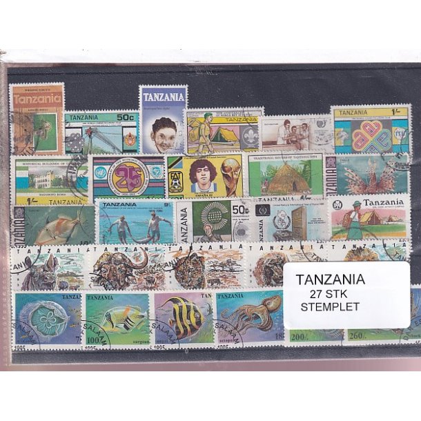 Tanzania Samling. - 27 Stk. Stemplet
