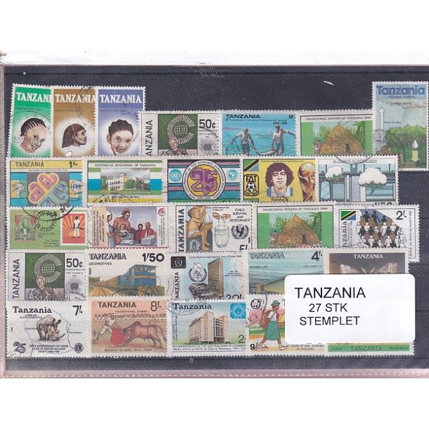 Tanzania Samling. - 27 Stk. Stemplet