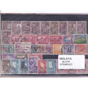 Malaya - 36 Stk. Stemplet