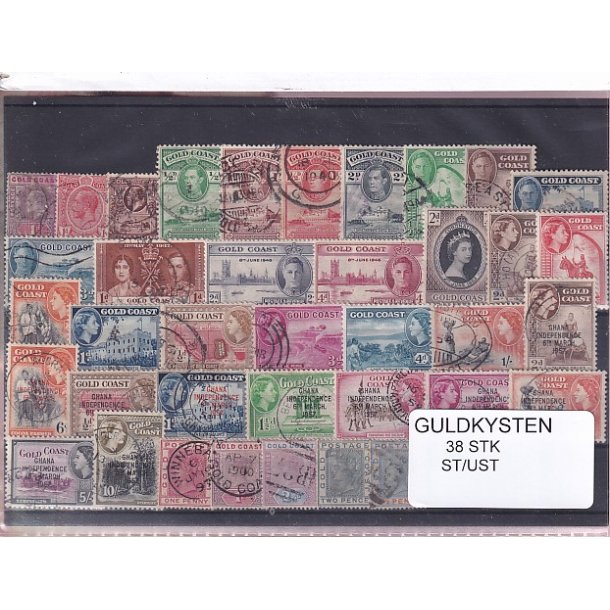 Guldkysten - 38 Stk. Stemplet/Ustemplet