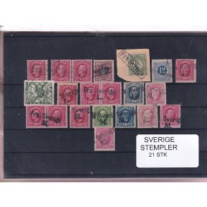 Sverige - Stempler - 21 Stk.