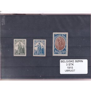 Belgiske Brn - 1915 - Velgrenhed - 3 Stk. - Ubrugt