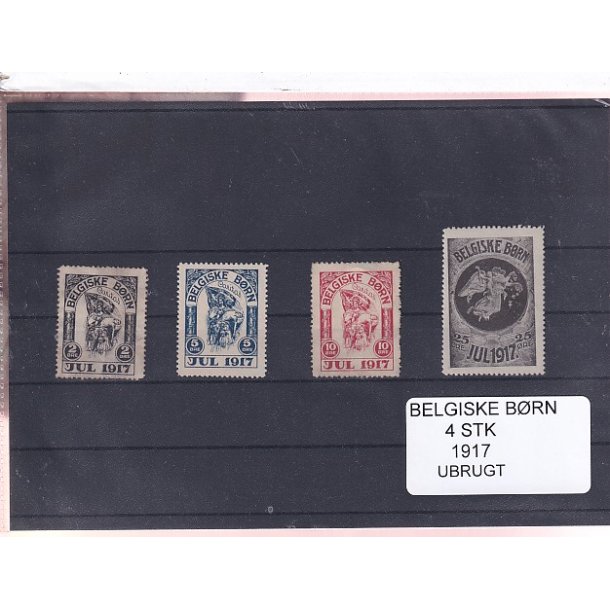 Belgiske Brn - 1917 - Velgrenhed - 4 Stk. - Ubrugt