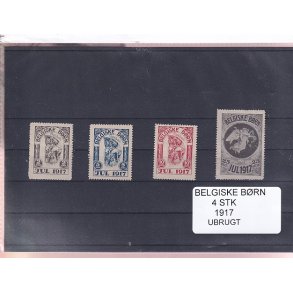 Belgiske Brn - 1917 - Velgrenhed - 4 Stk. - Ubrugt