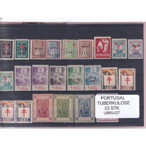 Portugal - Tuberkulose - Velgrenhed - 23 Stk. - Ubrugt