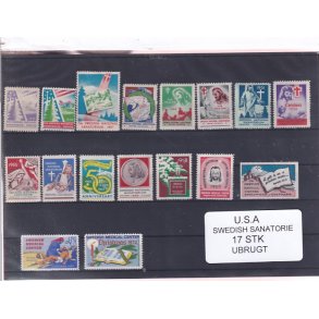 U.S.A. - Swedish Sanatorie - Velgrenhed - 17 Stk. - Ubrugt