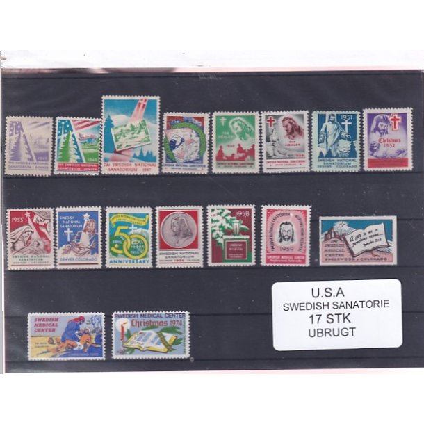 U.S.A. - Swedish Sanatorie - Velgrenhed - 17 Stk. - Ubrugt