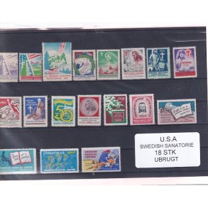U.S.A. - Swedish Sanatorie - Velgrenhed - 18 Stk. - Ubrugt