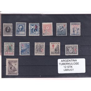 Argentina - Tuberkulose - Velgrenhed - 12 Stk. - Ubrugt