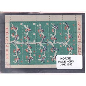 Norge - Rde kors Julemrkeark - 1956