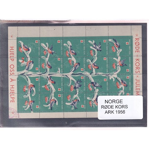 Norge - Rde kors Julemrkeark - 1956