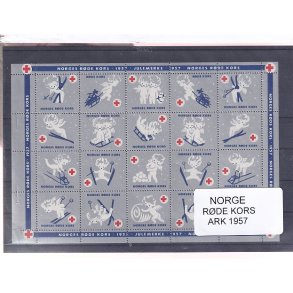 Norge - Rde kors Julemrkeark - 1957
