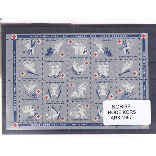 Norge - Rde kors Julemrkeark - 1957