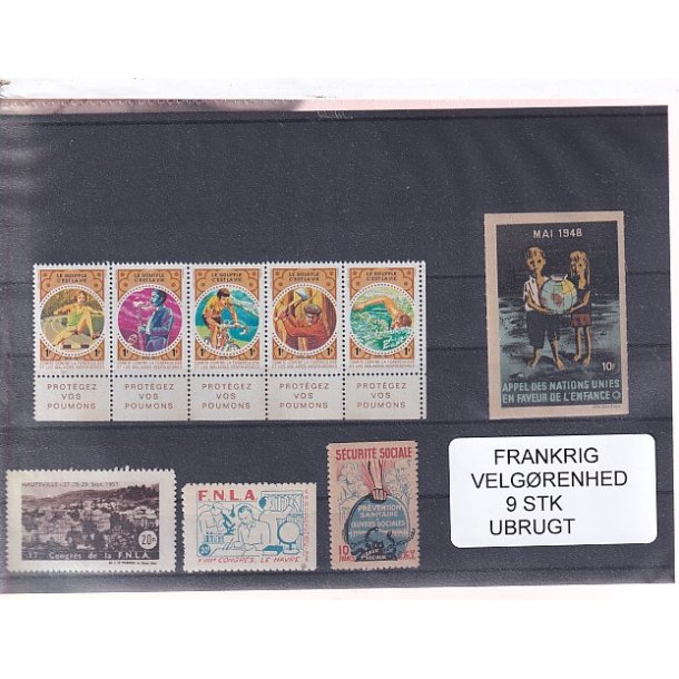 Frankrig - Velgrenhed - 9 Stk. - Ubrugt
