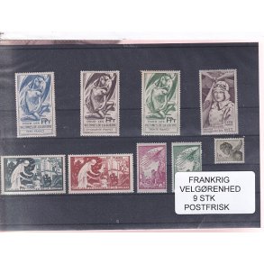Frankrig - Velgrenhed - 9 Stk. - Postfrisk