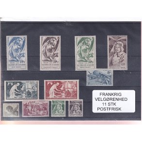 Frankrig - Velgrenhed - 11 Stk. - Postfrisk