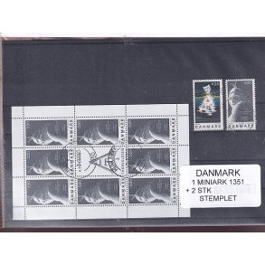 Danmark - Smark AFA 1351 + Enkeltmrker - Stemplet