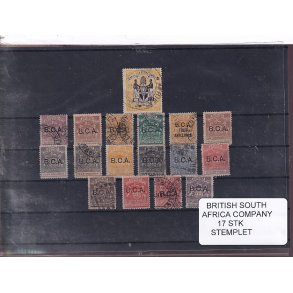 British South Africa Company - 17 Stk. - Stemplet