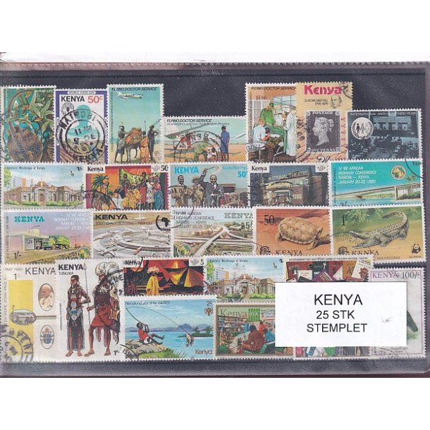 Kenya Samling - 25 Stk. Stemplet 