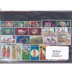 Kenya Samling - 26 Stk. Stemplet 