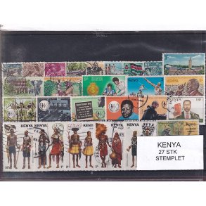 Kenya Samling - 27 Stk. Stemplet 