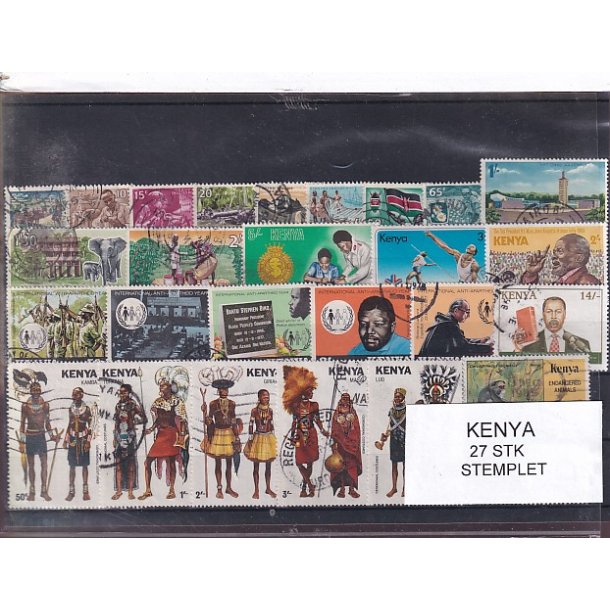 Kenya Samling - 27 Stk. Stemplet 