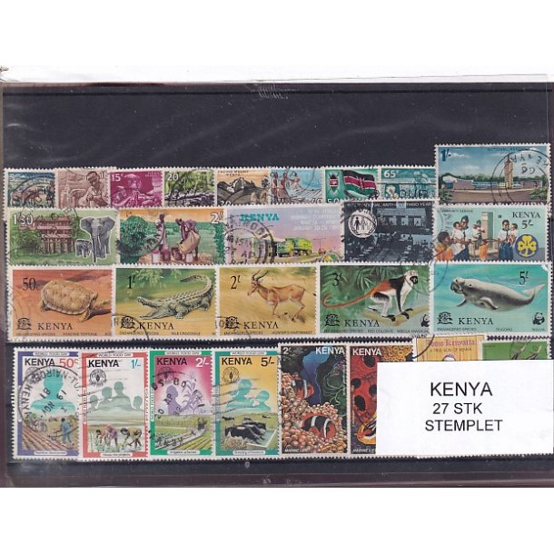 Kenya Samling - 27 Stk. Stemplet 