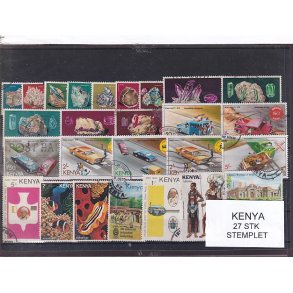 Kenya Samling - 27 Stk. Stemplet 