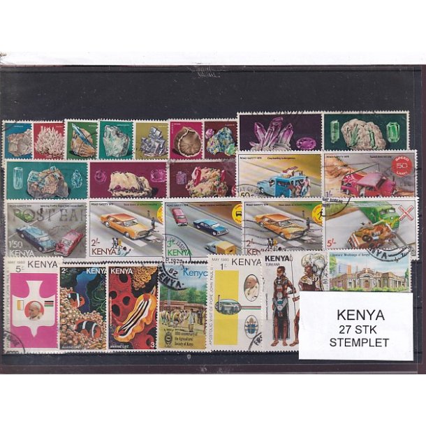 Kenya Samling - 27 Stk. Stemplet 