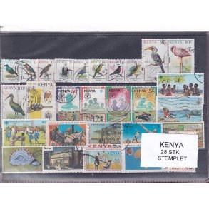 Kenya Samling - 28 Stk. Stemplet 
