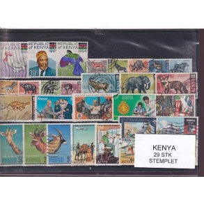 Kenya Samling - 29 Stk. Stemplet 