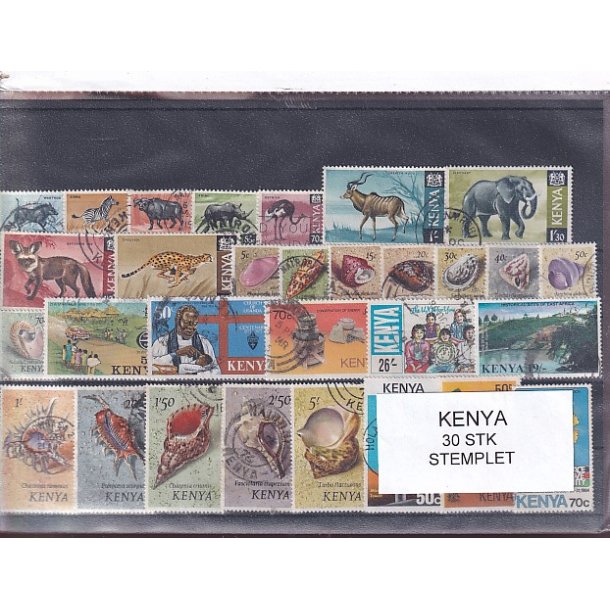 Kenya Samling - 30 Stk. Stemplet 