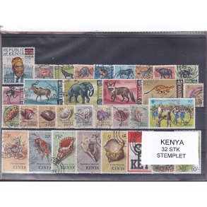 Kenya Samling - 32 Stk. Stemplet 