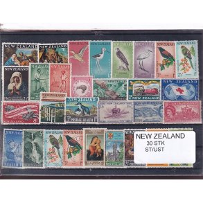 New Zealand Samling - 30 Stk. Stemplet/ Ustemplet