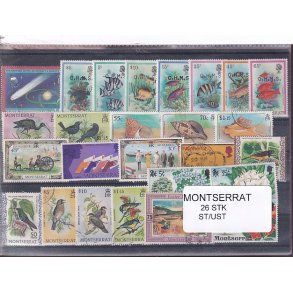 Montserrat Samling - 26 Stk. - Stemplet/Ustemplet