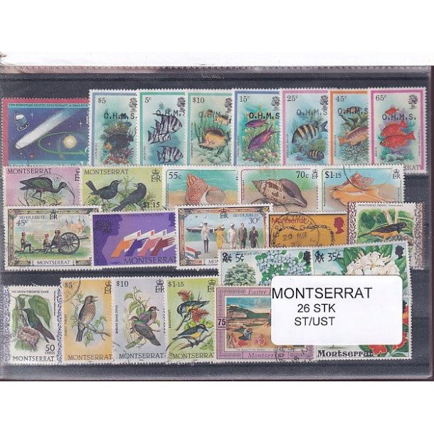 Montserrat Samling - 26 Stk. - Stemplet/Ustemplet