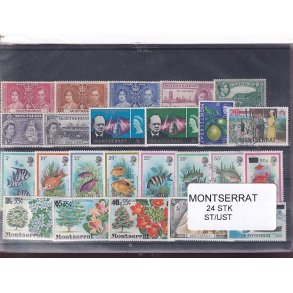 Montserrat Samling - 24 Stk. - Stemplet/Ustemplet