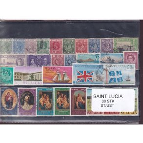 St. Lucia Samling - 30 Stk. Stemplet/Ustemplet