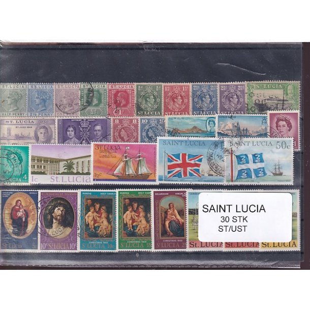 St. Lucia Samling - 30 Stk. Stemplet/Ustemplet