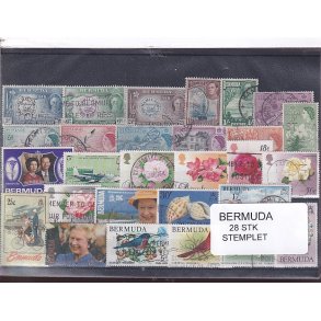 Bermuda Samling -  28 Stk. - Stemplet/Ustemplet