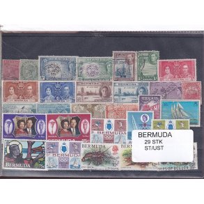 Bermuda Samling  29 Stk. Stemplet/Ustemplet